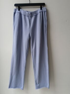 Eileen Fisher Organic Cotton Crop Sweatpants Blue Women's Medium